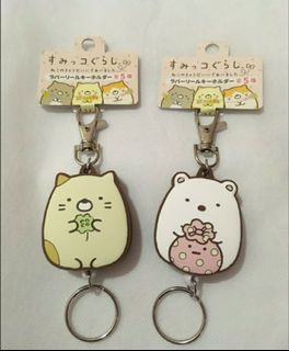 🎊超值優惠免運❤️日貨  角落生物 白熊&黃貓伸縮鑰匙圈 吊飾合售