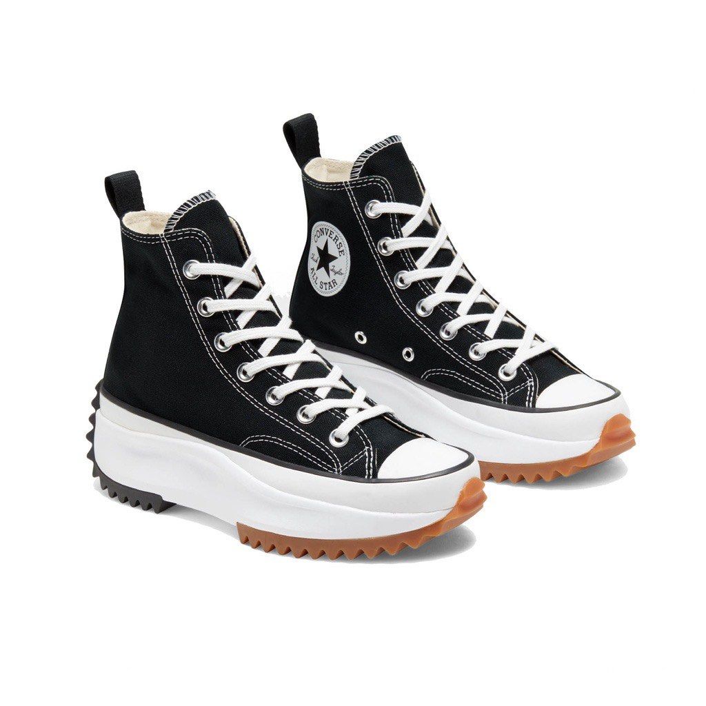 匡威CONVERSE 高筒厚底帆布鞋166800C 厚底增高RUN STAR HIKE 24.5/39