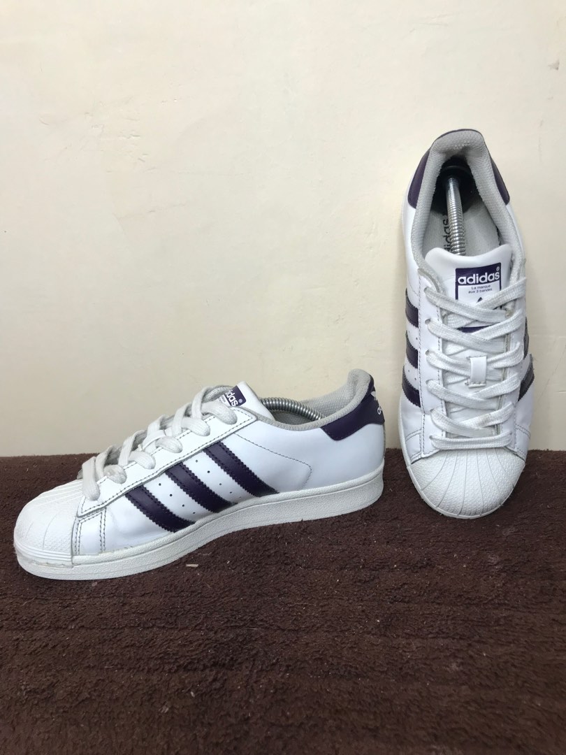 Superstar womens store white and navy