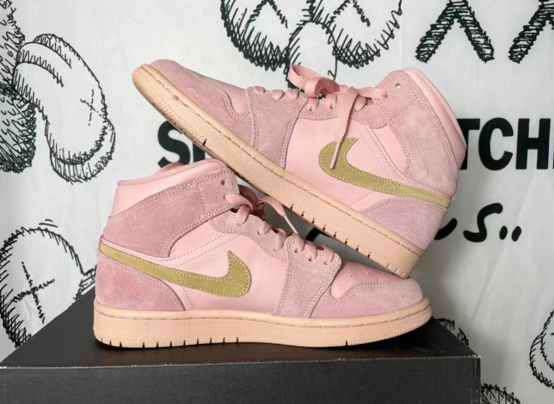 Air jordan 1 shop mid se coral stardust