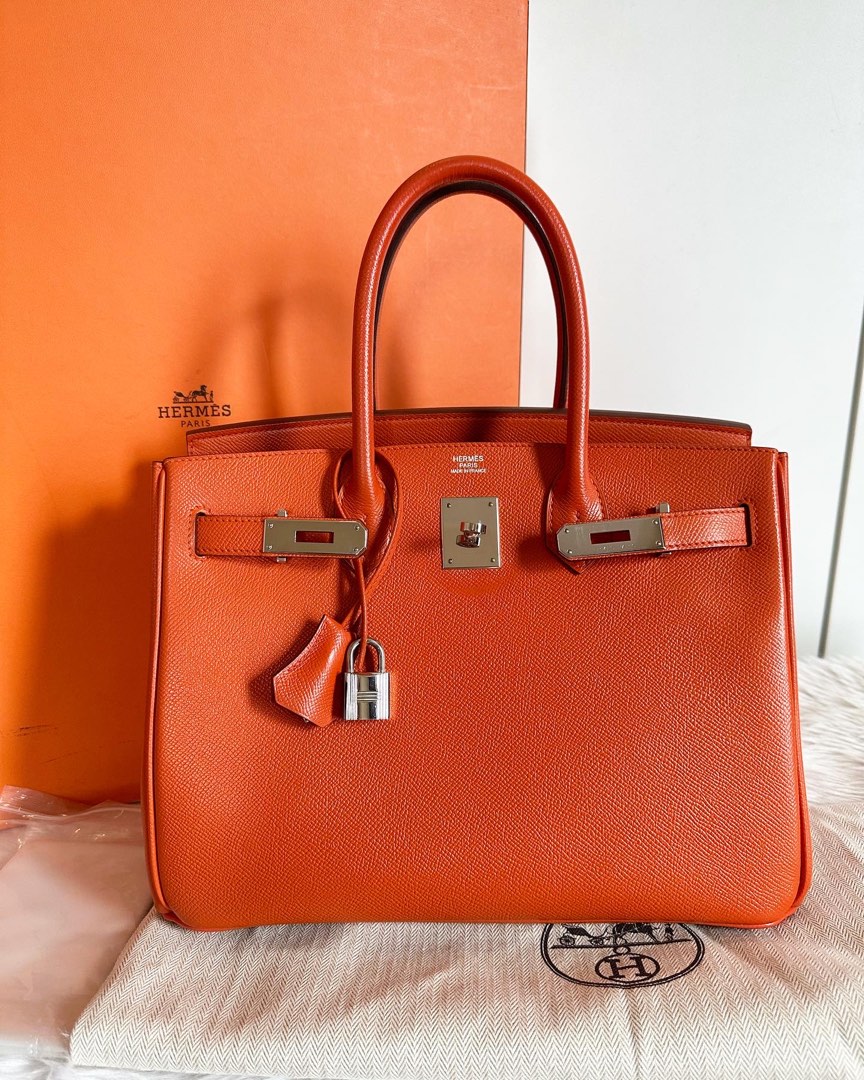 Hermès Birkin 30 Etoupe Epsom PHW from 100% authentic materials!