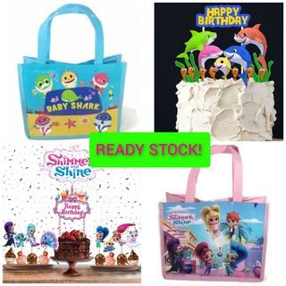 Baby shark Shimmer & Shine goody bag & cake topper