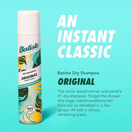 Batiste Original Clean Classic Dry Shampoo 200ml Spray Instant Hair