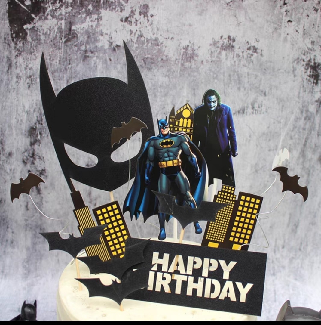 Batman Birthday Cake Topper Decoration, Hobbies & Toys, Toys & Games on  Carousell