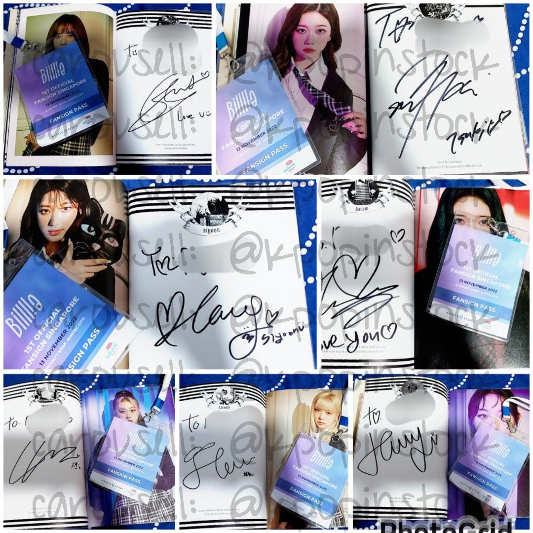 BILLLIE SIGNED FANSIGN ALBUM FROM INFINITY KPOP THE BILLAGE OF PRECEPTION  CHAPTER 2, Hobbies & Toys, Memorabilia & Collectibles, K-Wave on Carousell