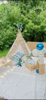 Picnic Set Up Rental🤍Green/White & Blue/White & Gold/Autumn/Bohemian/Pink theme setup Collection item 1