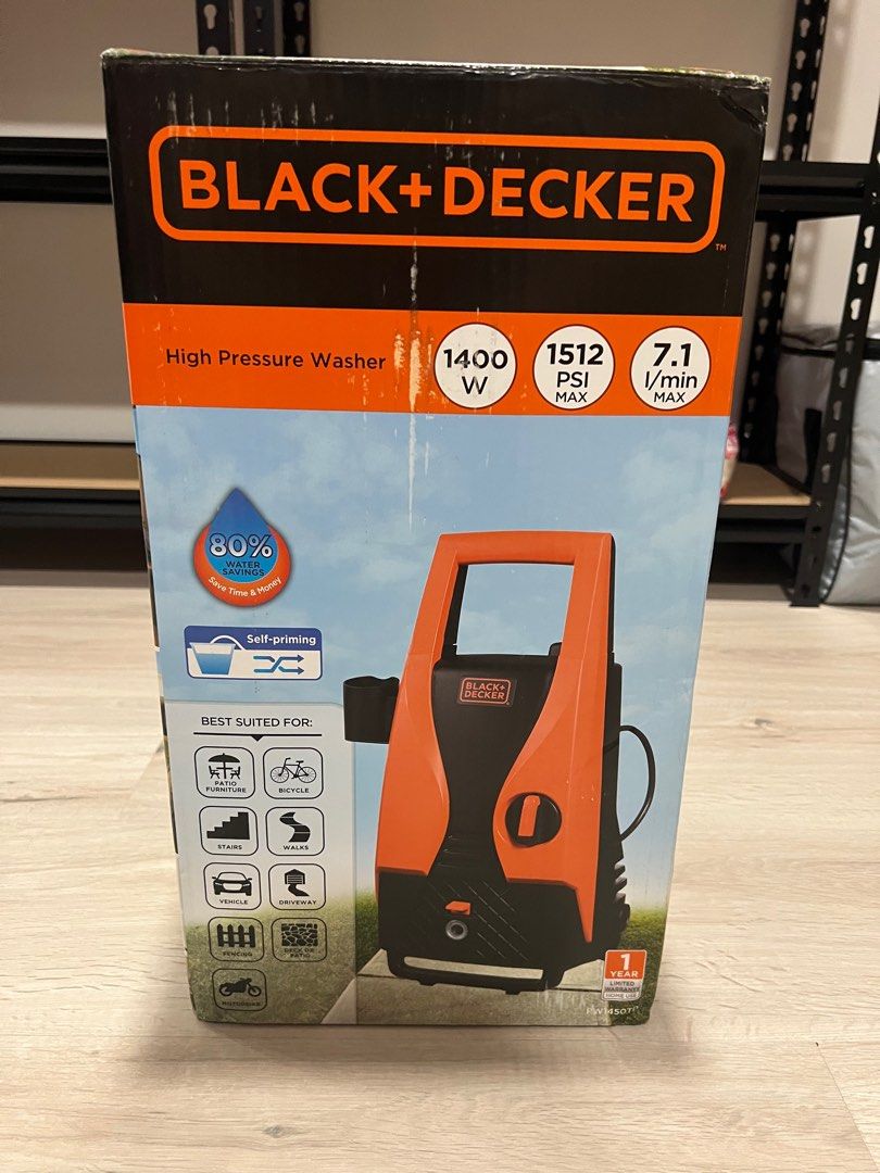 BLACK+DECKER PW1450TD 1400Watt 105 Bar, 7.1 L/Min Flow Rate Pressure Washer