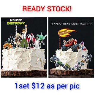 Blaze ben 10 cake toppers