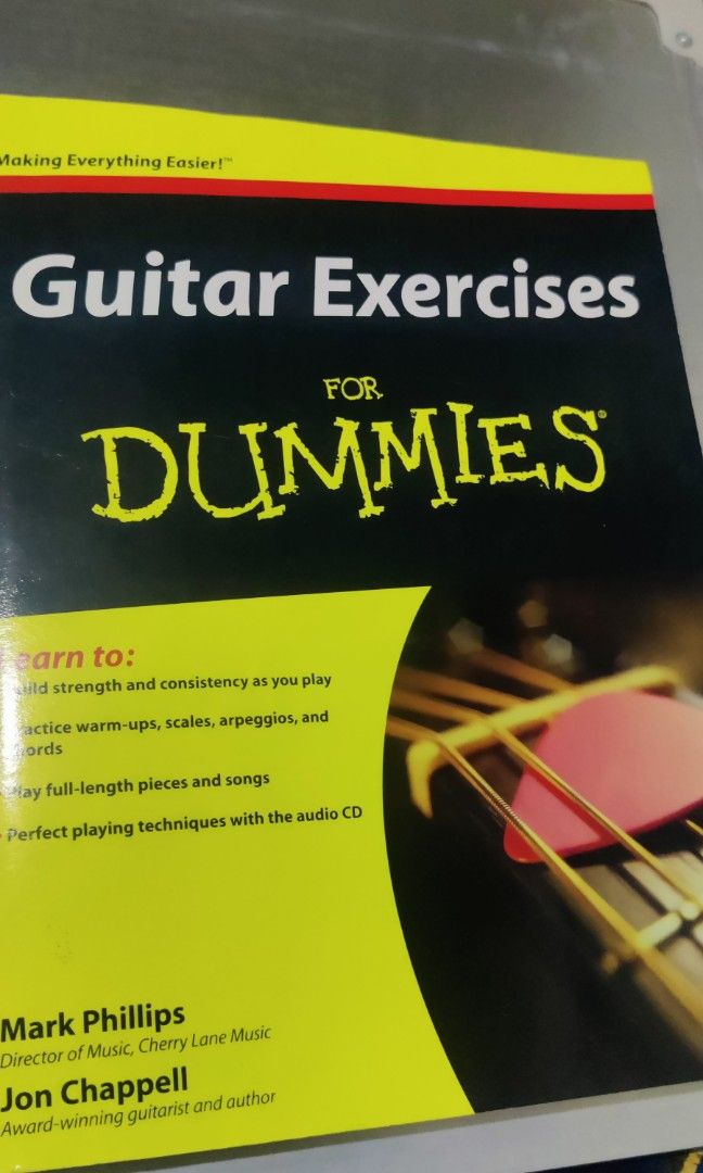 BOOK GUITAR EXERCISES FOR DUMMIES by Mark Phillips and John Chappel