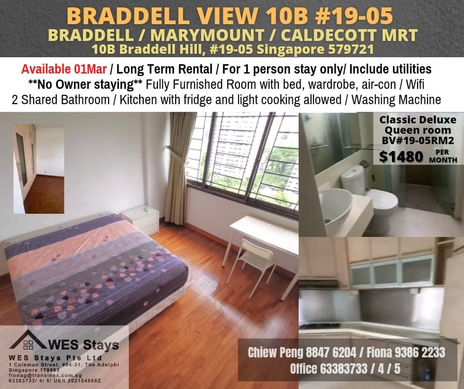 BRADDELL/MARYMOUNT/CALDECOTT AVAIL 01 MARCH, Property, Rentals, Room Rentals on Carousell