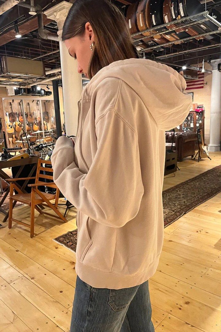 Brandy Melville Christy Hoodie in Light Tan (Oversized Fit