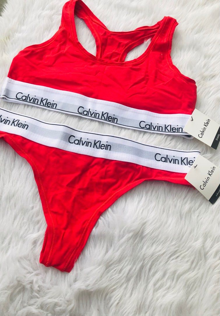 Buy Calvin Klein - Women's Cotton Bralette and Thong Underwear Set (White,  Small) Online at desertcartPhilippines