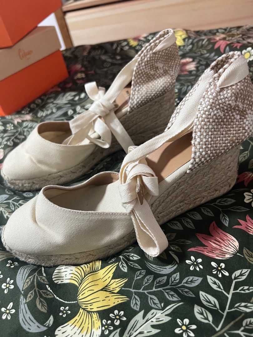 Castaner Carina lace up wedge espadrilles Size 37 EU