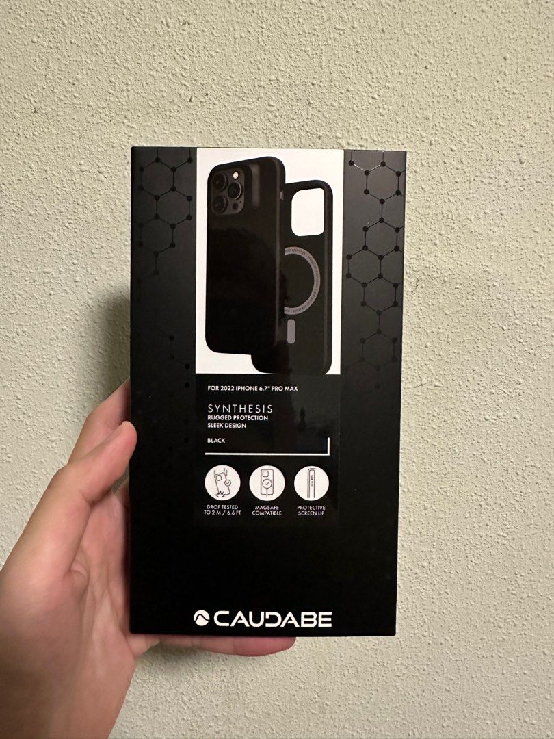 Caudabe synthesis case for apple iPhone 14 pro max black sheath phone