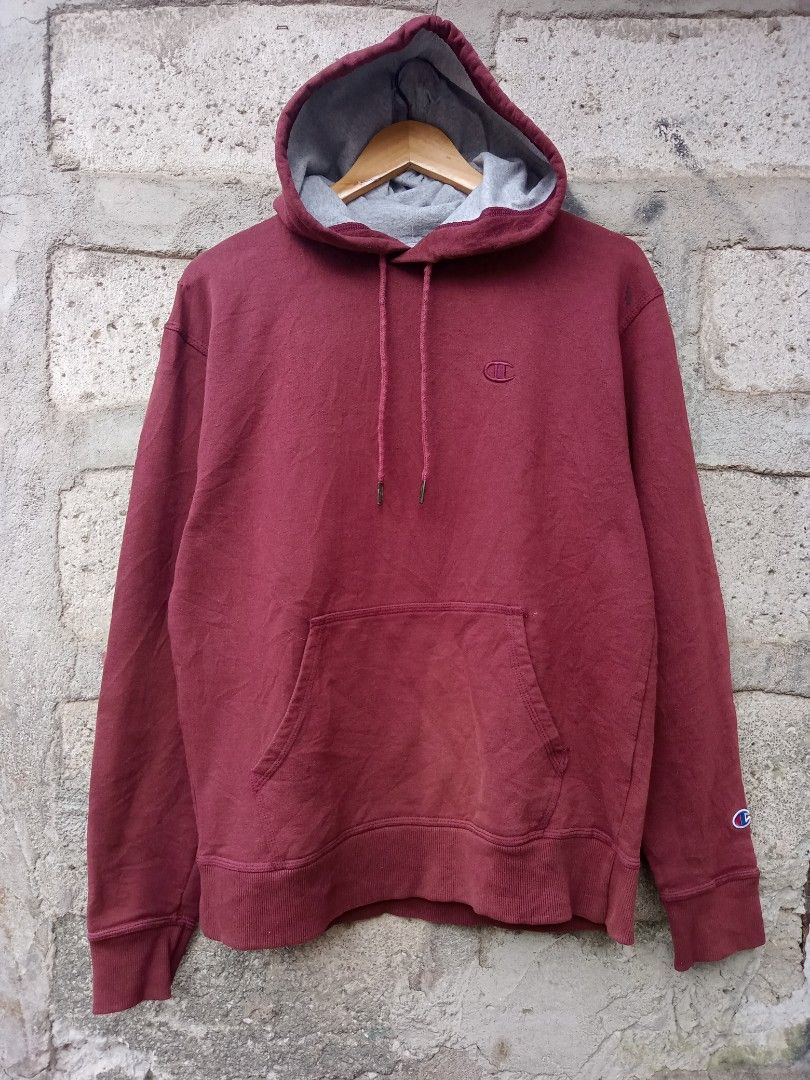 Champion Hoodie Maroon Men s Fashion Coats Jackets and