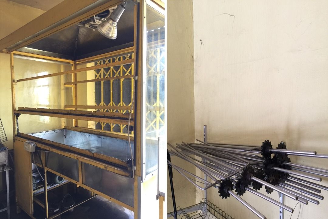 Chicken / Liempo / Lechon Belly Griller (Category: BBQ, Grills & Hotpots) located in Marikina City. Submitted by marandgem (Listing ID 1214077387, Image 1). Description: Selling as is, lightly used Griller for Chicken / Liempo/ Lechon Belly, at 22K ; used only for almost 2 months, stopped operation due to the pandemic; and the unit is stocked since then. Body no rust, only the motor.need to be repaired or replaced; Included in the sale: 1. Chicke