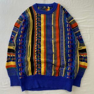 CHRISTIAN MODE Coogi Style Knit Sweater