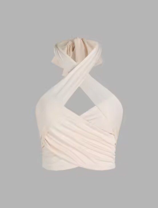 Cider Solid Cross Halter Crop Top (Category: Others Tops) located in Antipolo. Submitted by random.findss (Listing ID 1213970060, Image 1). Description: - Bought for ₱480 - Used once when I tried it out - XS size.