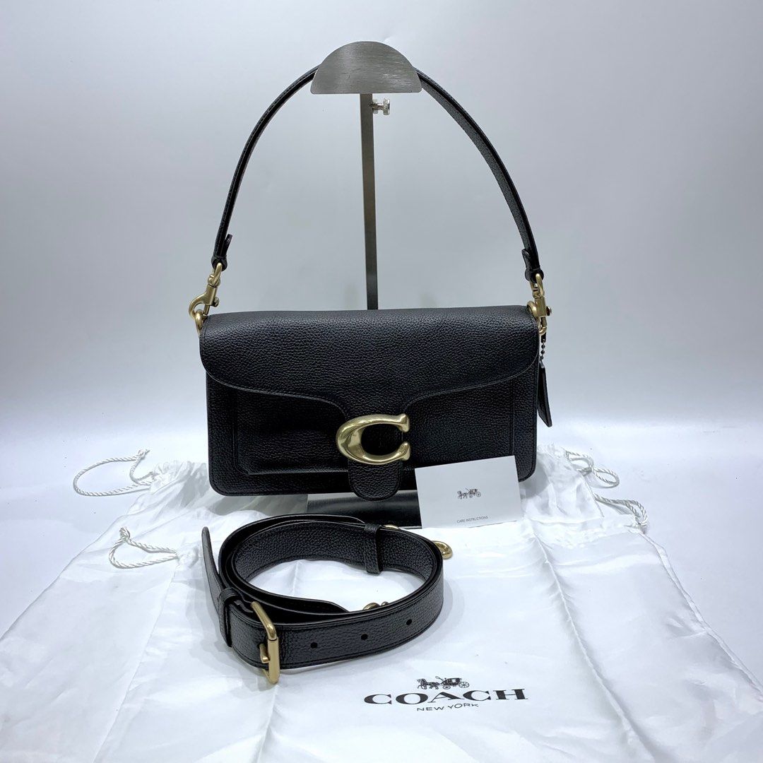COACH 73995 BLACK LEATHER TABBY 2 WAY SHOULDER BAG 227035956 Women s Fashion Bags Wallets Shoulder Bags on Carousell