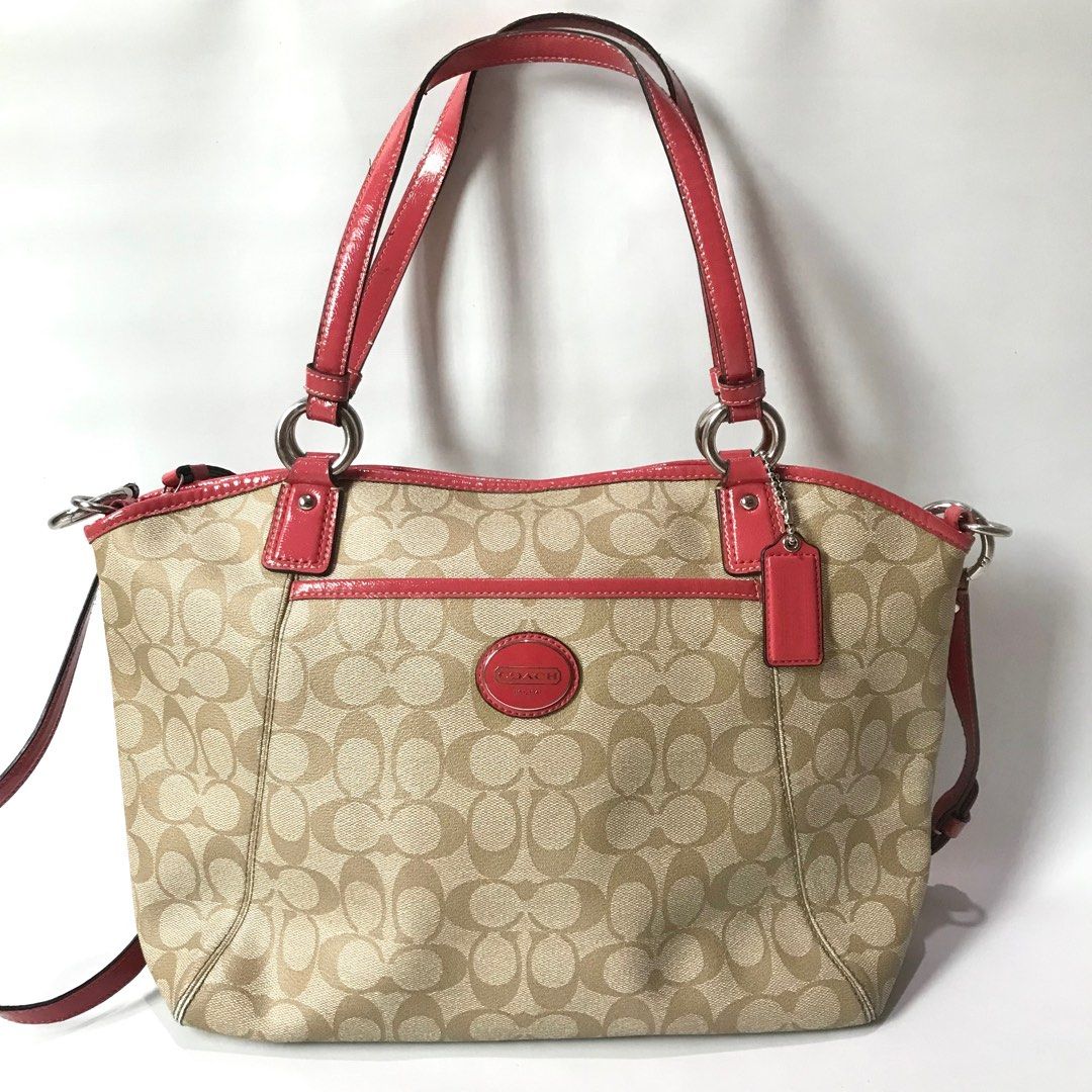 Coach Signature Peyton Pocket Tote, Fesyen Wanita, Tas & Dompet di ...