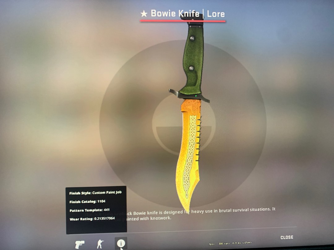 CSGO FT BOWIE KNIFE LORE, Video Gaming, Video Games, Others on Carousell