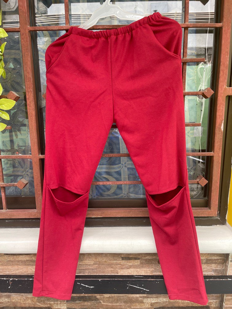 cut out knee pants on Carousell