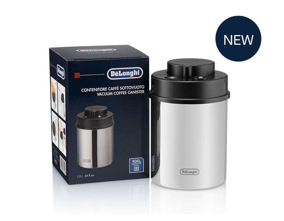 Delonghi Manual Vacuum Sealed Coffee Canister 1.3L, Furniture & Home