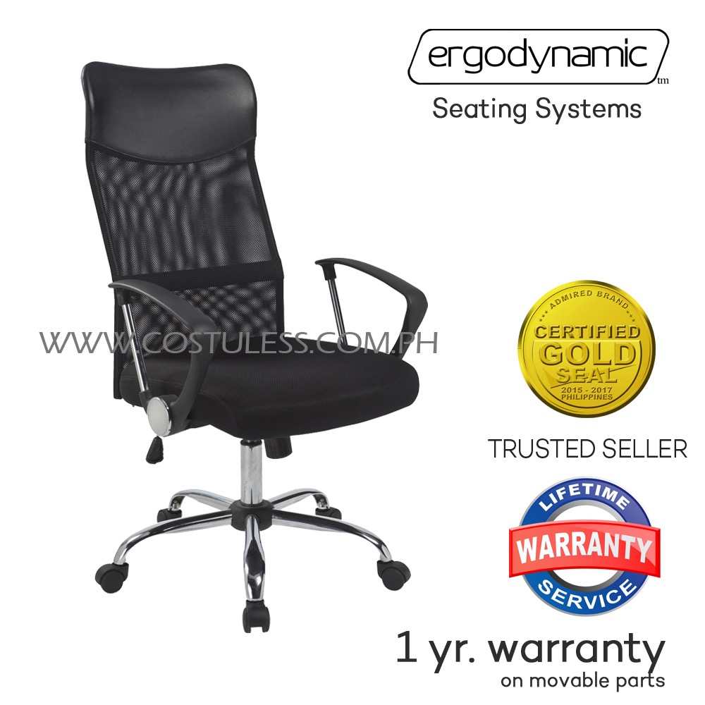Ergodynamic EHC-127 High Back Mesh Office Chair, High Back Executive ...