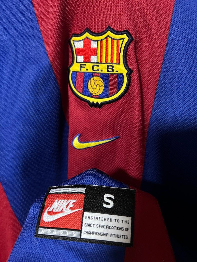 FC Barcelona 1998-99 Home Retro/Vintage Jersey/Kit Soccer/Football, Men ...