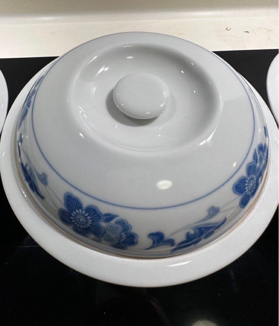 Fine bone china Serving bowls with lid (Set of 3), Furniture & Home