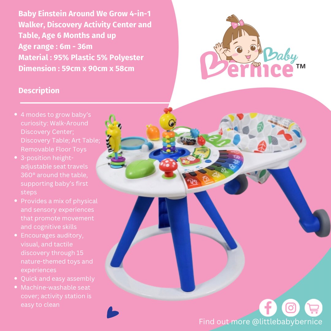 [FREE DELIVERY] Baby Einstein Around We Grow 4in1 Walker, Discovery