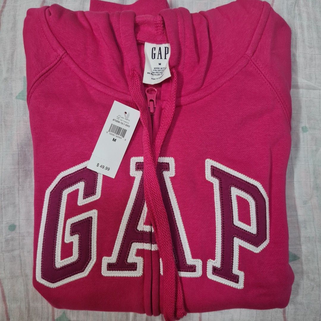Gap Logo Zip Hoodie Size M (New With Tag), Women'S Fashion, Coats, Jackets  And Outerwear On Carousell