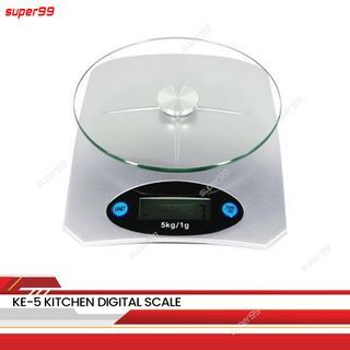 Glass Digital Scale 5kg Kitchen Scale Measuring Tools FREE battery