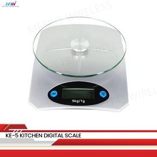 Glass Digital Scale 5kg Kitchen Scale Measuring Tools FREE battery