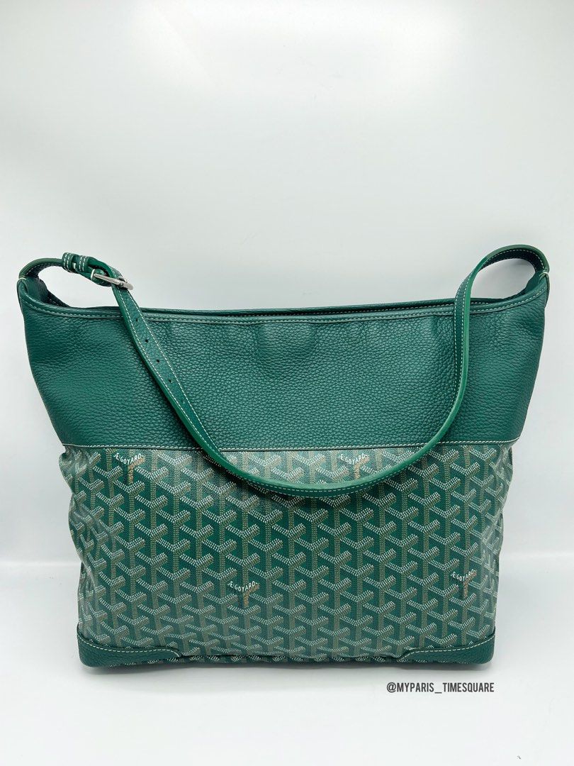 Goyard Green Canvas and Leather Grenadine Hobo