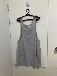 Gray Jumper Style Linen Dress