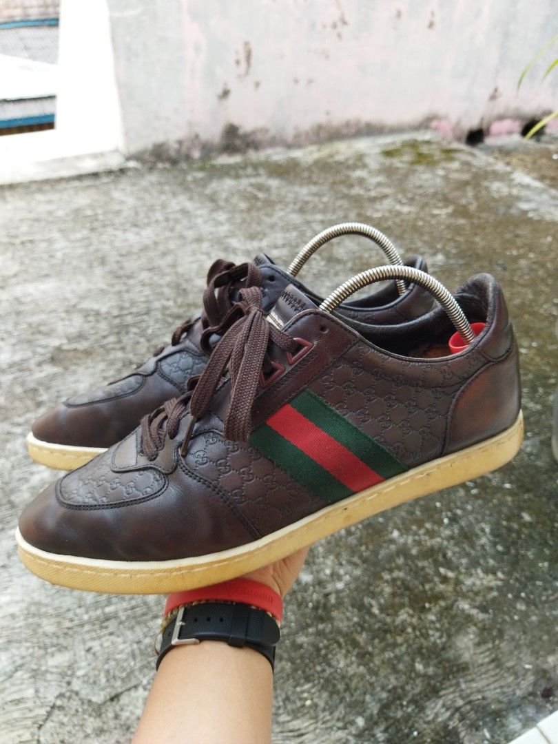 Sepatu Gucci shoes leather original size 43 second, Fesyen Pria, Sepatu ,  Sepatu Formal di Carousell