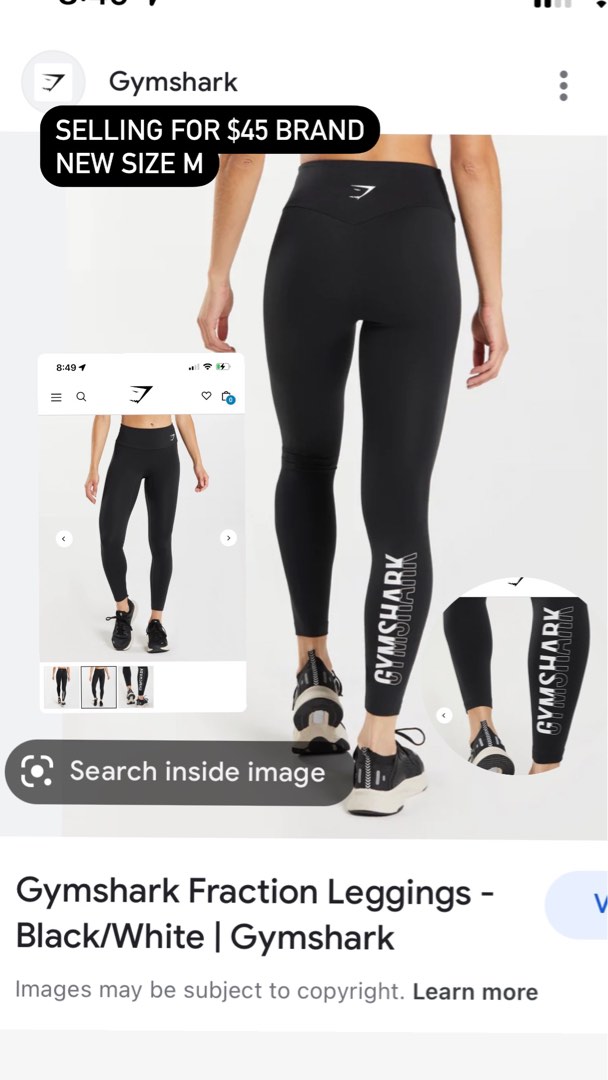 Gymshark Fraction Leggings - Black/White