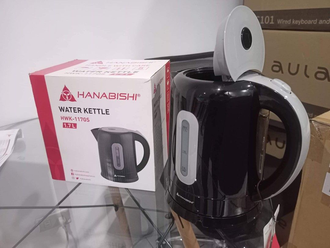 Hanabishi 1.7L Electric Water Kettle HWK117GS, TV & Home Appliances
