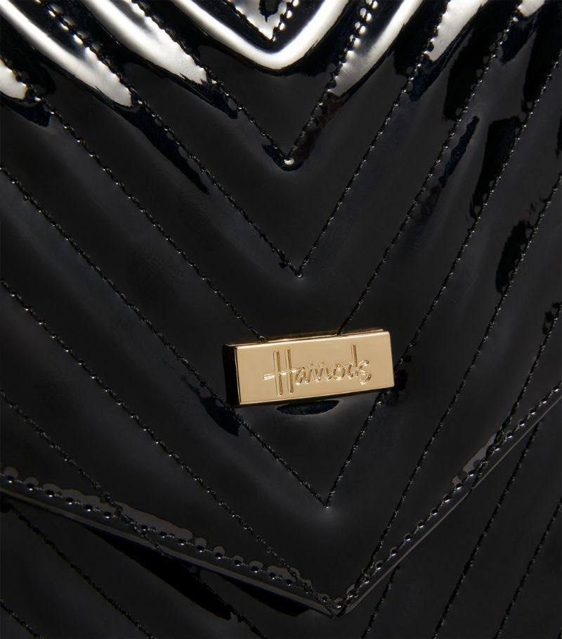 Harrods patent chevron backpack clearance