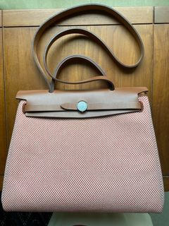 V.Gd Condition Hermes Herbag 31 Pink Rose Hortensia #Q w/Receipt, Luxury,  Bags & Wallets on Carousell