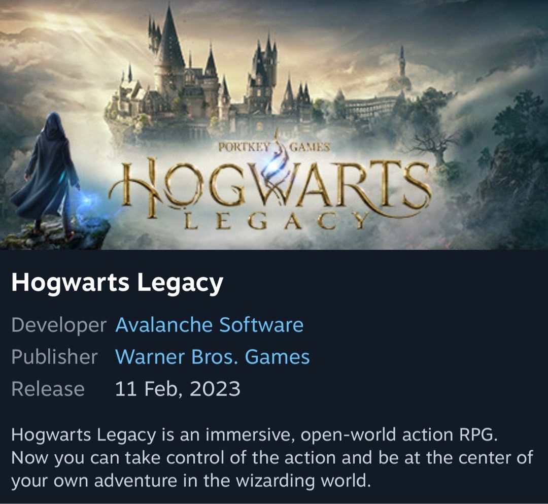 Hogwarts Legacy Standard Deluxe Edition PC GAME Steam BRAND NEW GENUINE