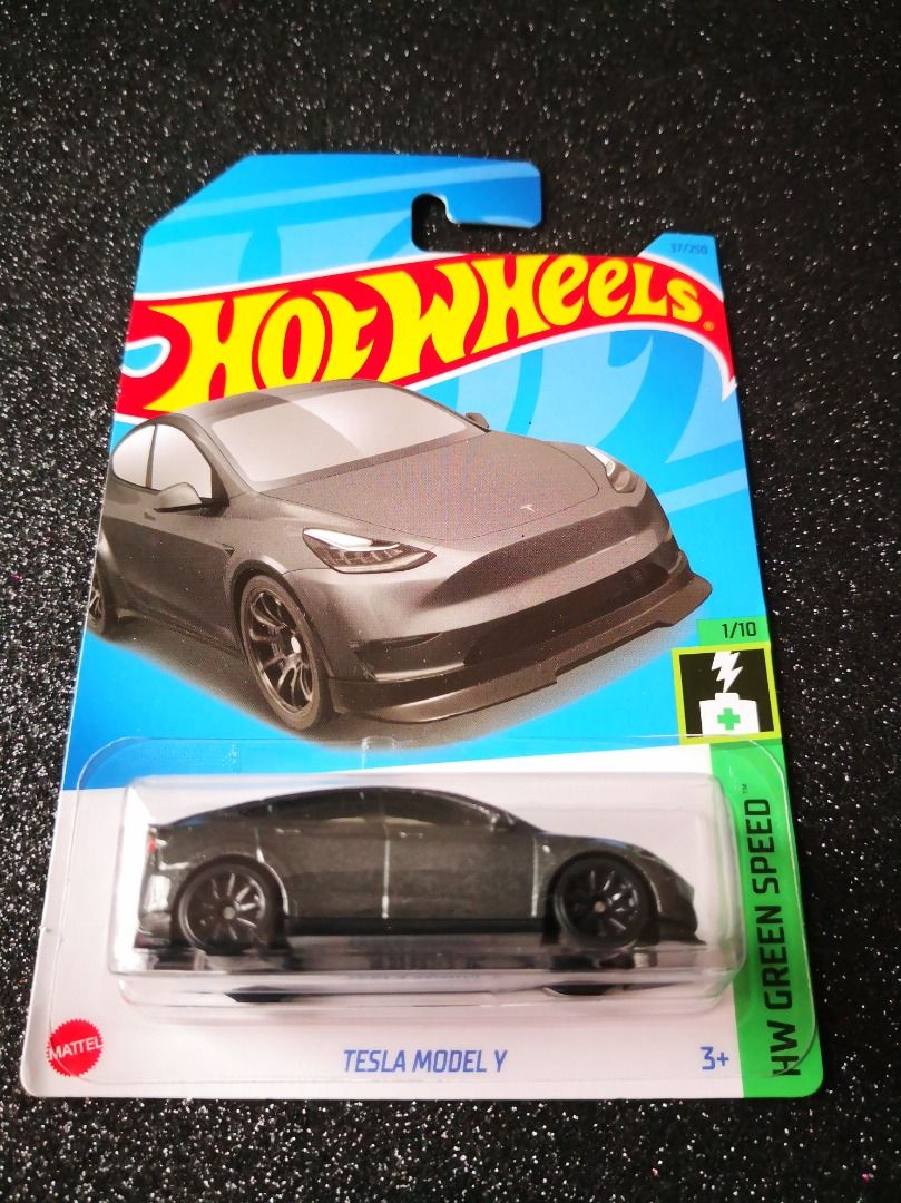 Hot Wheels Tesla Model Y Dark Grey, Hobbies & Toys, Toys & Games on Carousell