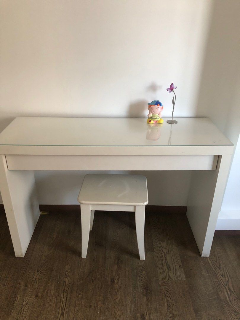 IKEA Dressing table and stool MALM INGOLF, Furniture & Home Living, Furniture, Tables & Sets on
