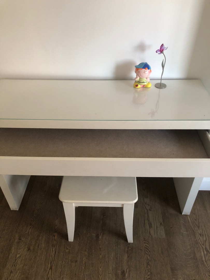 IKEA Dressing table and stool MALM INGOLF, Furniture & Home Living, Furniture, Tables & Sets on