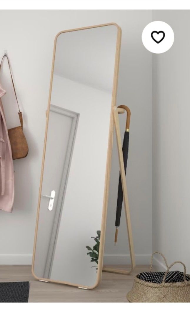 Ikea IKORNNES standing mirror, Furniture & Home Living, Home Decor