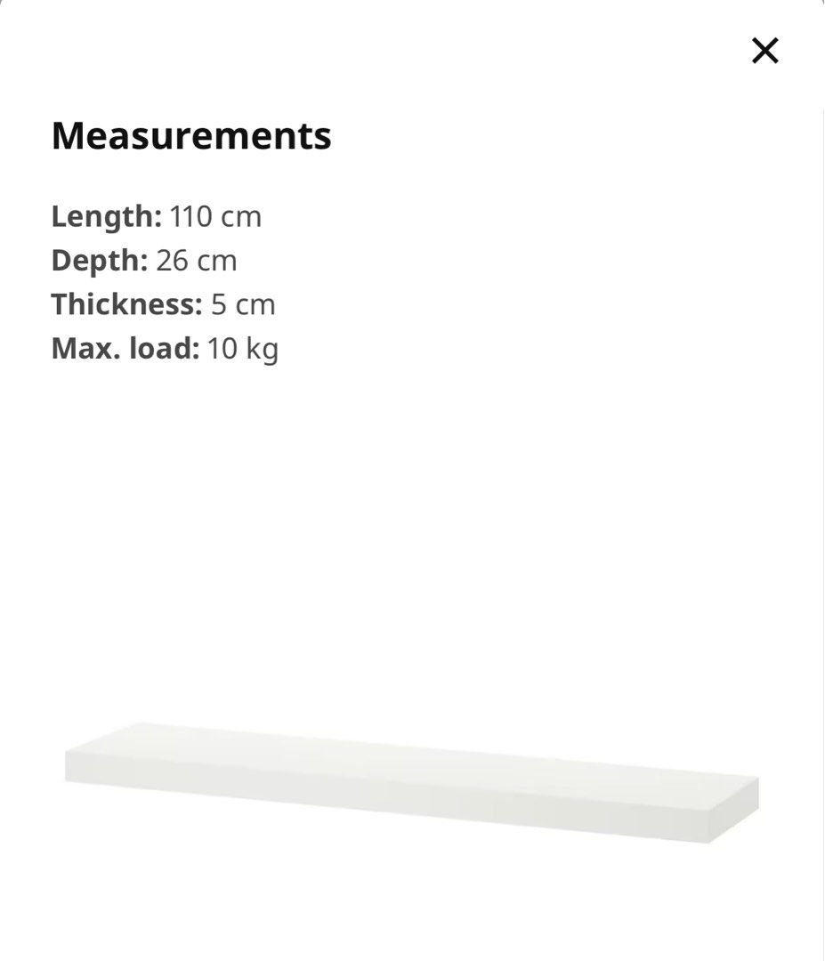 Ikea Lack Wall Shelf, Furniture & Home Living, Furniture, Shelves