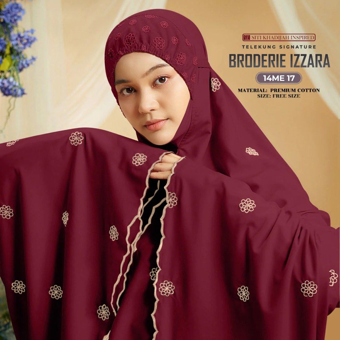 Izzara Telekung Siti Khadijah Women s Fashion Muslimah Fashion Prayer Sets on Carousell