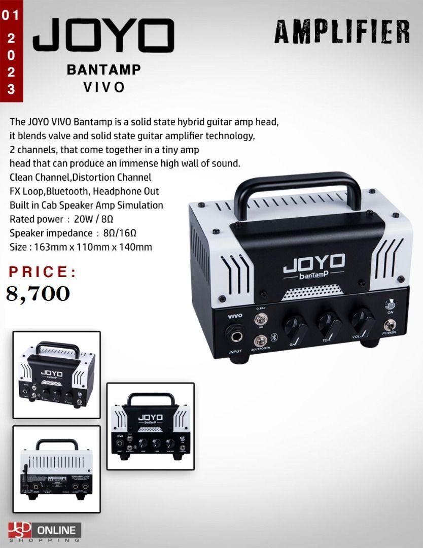 Joyo Bantamp Vivo Amplifier Hobbies Toys Music Media Music Accessories on Carousell
