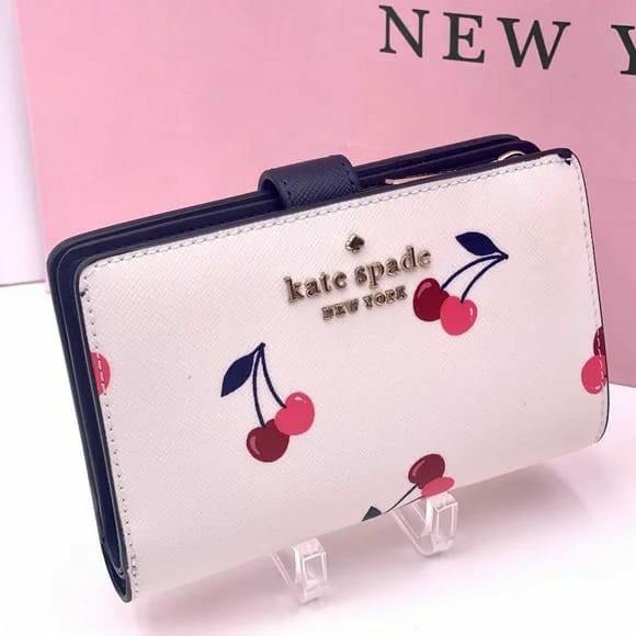 Kate Spade Cherry Medium Wallet, Luxury, Bags & Wallets on Carousell